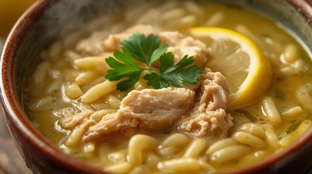 Lemon Chicken Orzo Soup