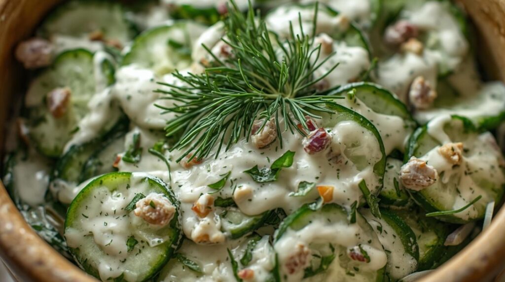 Creamy Greek Cucumber Salad