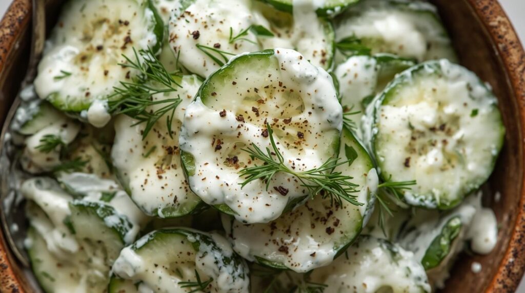 Creamy Ranch Cucumber Salad