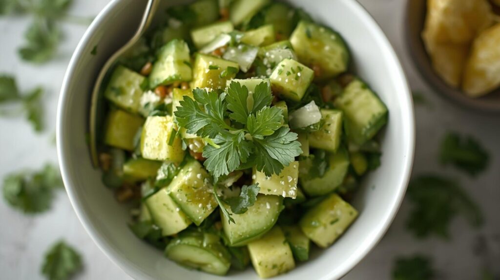 Cucumber Avocado Lime Salad