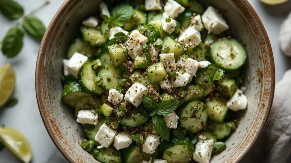 Cucumber Feta Mint Salad