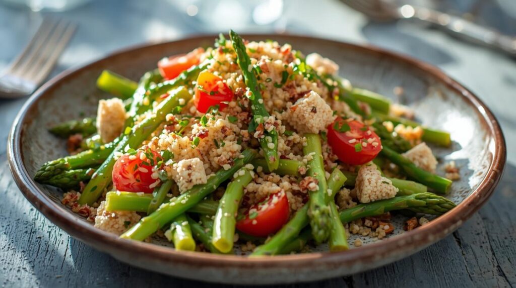 Warm Spring Salad with Asparagus and Quinoa