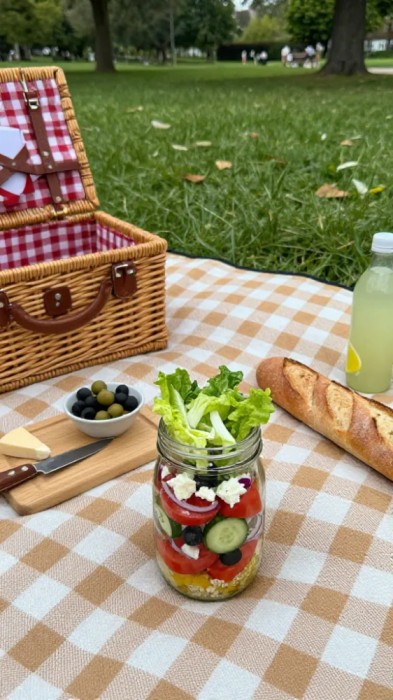 Mason Jar Greek Salad